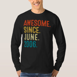 16 Year Old Awesome Since June 2006 16th Birthday T-Shirt