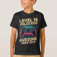 16 Year Old Boy Level 16 Gamer 2010 16th Birthday 