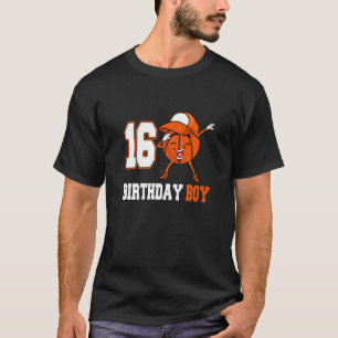 16 Year Old  Dabbing Basketball 16th Birthday Boy  T-Shirt