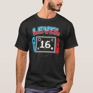 16 Year Old Video Games Gaming Level 16 Birthday T-Shirt