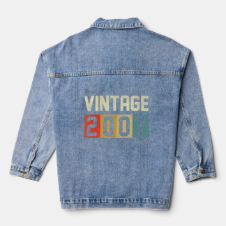 16 Year Old   Vintage 2007 Made In 2007 16th Birth Denim Jacket