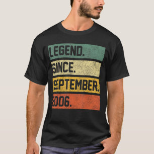 16 Years Old  16th Birthday Legend Since September T-Shirt