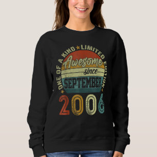 16 Years Old Awesome Since September 2006 16th Bi Sweatshirt