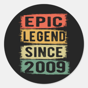 16 Years Old Bday Epic Legend 16th Birthday Gift Classic Round Sticker