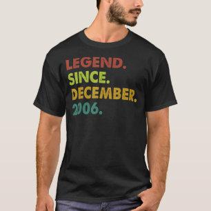 16 Years Old Legend Since December 2006 16th Birth T-Shirt
