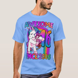 16 Years Old Unicorn Flossing 16th Birthday Girl U T-Shirt
