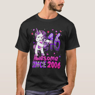 16 Years Old Unicorn Flossing 16Th Birthday Girl U T-Shirt