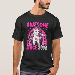 16 Years Old Unicorn Flossing 16Th Birthday Girl U T-Shirt
