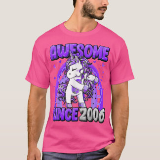 16 Years Old Unicorn Flossing 16th Birthday Girl U T-Shirt