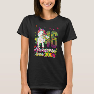 16 Years Old Unicorn Flossing 16th Birthday Unicor T-Shirt