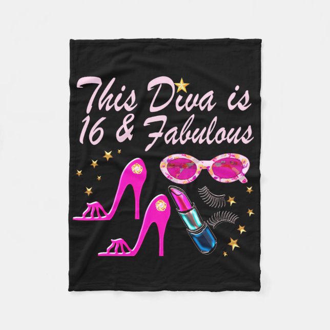16 YR OLD PRIMA DONNA FLEECE BLANKET (Front)