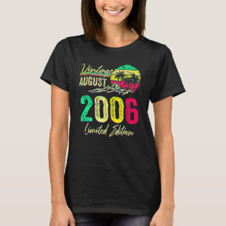 16 Yr Old Vintage August 2006  16th Birthday T-Shirt