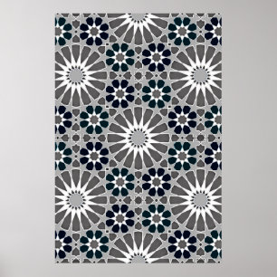 16s and 8s Rosettes Moroccan Style 2 Upscaled Poster