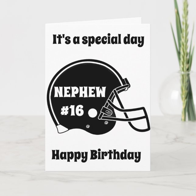 **16th BIRDAY** SPECIAL BOY "SPECIAL NEPHEW!!!" Card (Front)