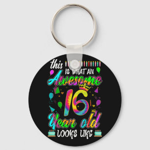 16th Birthday Awesome 16 Year Old Looks Like Key Ring