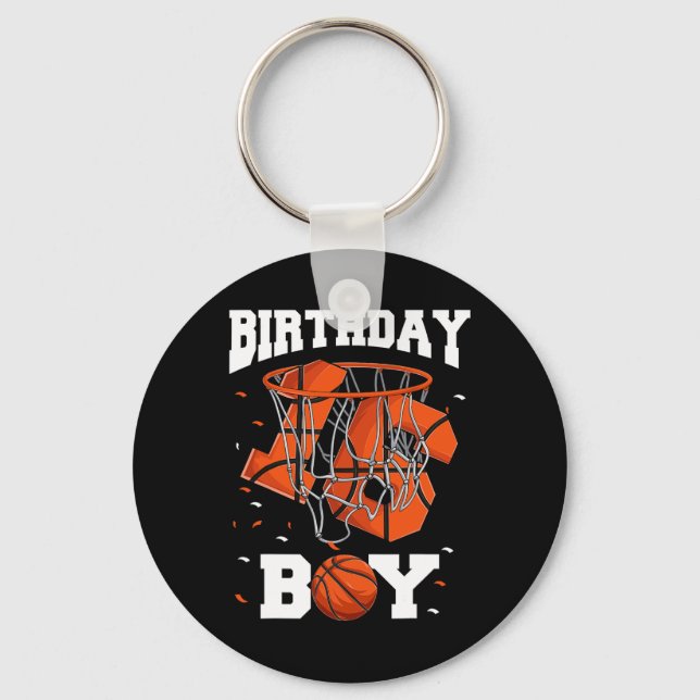 16th Birthday Basketball  Kids1 Key Ring (Front)