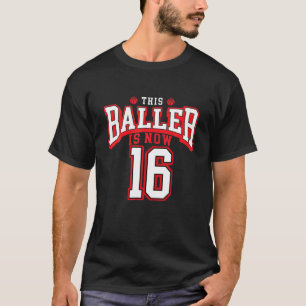 16Th Birthday Basketball Lover 16 Years Old Bday T-Shirt