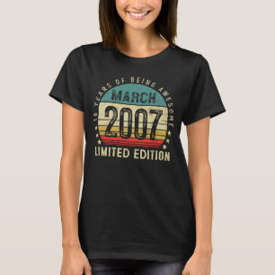 16th Birthday Boy Vintage March 2007 16 Years Old T-Shirt