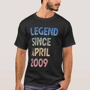 16th Birthday Boys Girls Legend Since April 2009 T-Shirt