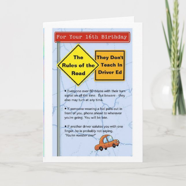 16th Birthday Card (Front)