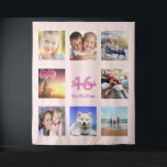 16th birthday custom photo collage rose gold pink tapestry<br><div class="desc">For a Sweet 16, 16th birthday, celebrating her life with a collage of 8 of your photos of her friends, family, interest or pets. Personalise and add her name, age 16 and a date. Date of birth or the date of the birthday party. Pink and purple coloured letters. Girly and...</div>