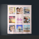 16th birthday custom photo collage rose gold pink tapestry<br><div class="desc">For a Sweet 16, 16th birthday, celebrating her life with a collage of 8 of your photos of her friends, family, interest or pets. Personalise and add her name, age 16 and a date. Date of birth or the date of the birthday party. Pink and purple coloured letters. Girly and...</div>