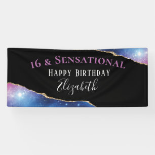 16th Birthday Elegant Watercolor Party Banner