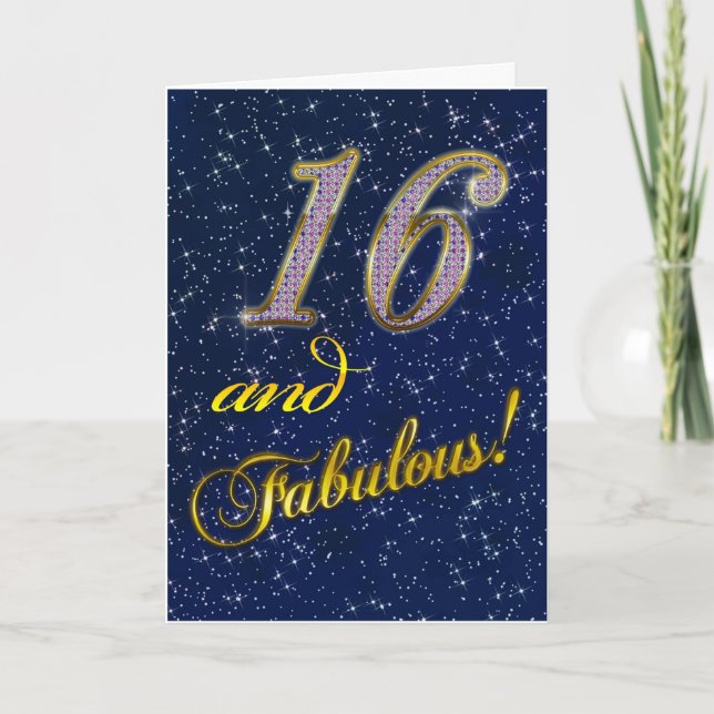 16th birthday for someone Fabulous Card (Front)