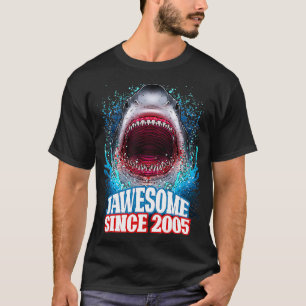16th Birthday Gift Jawesome Since 2005 Shark 16 Ye T-Shirt