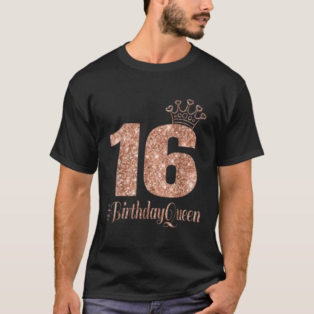 16th Birthday Gift Teen Sweet Sixteen 16 Rose TSh T-Shirt (Front)