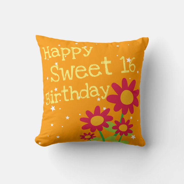 16th Birthday Gifts Cushion (Front)