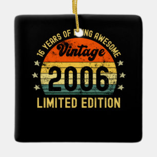 16th birthday gifts vintage 2006 limited edition ceramic ornament