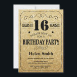 16th Birthday Invitation Black and Gold Glitter<br><div class="desc">16th Birthday Invitation Black and Gold Glitter Typography. Black and Gold Glitter Background. Kids Birthday. Male Men or Women Birthday. Kids Boy or Girl Lady Teen Teenage Bday Invite. 13th 15th 16th 18th 20th 21st 30th 40th 50th 60th 70th 80th 90th 100th. Any Age. For further customisation, please click the...</div>
