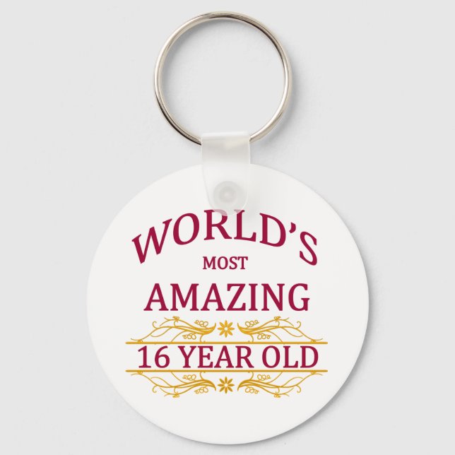 16th. Birthday Key Ring (Front)