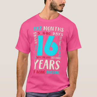 16th Birthday  Kids Gift 16 Year Old Boys Girls Si T-Shirt