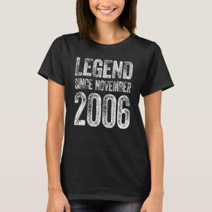 16th Birthday November Born 16 Years Legend Since T-Shirt