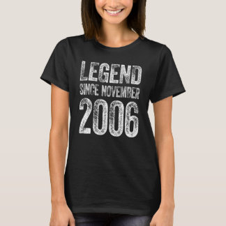 16th Birthday November Born 16 Years Legend Since  T-Shirt