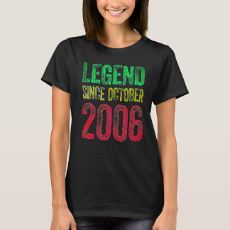 16th Birthday October Born 16 Years Legend Since 2 T-Shirt