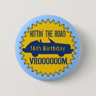 16th Birthday Party Button