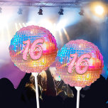 16th Birthday Party Gold Pink Glitter Disco Ball Balloon<br><div class="desc">Do you love the 80s dancing disco ball? The 70s disco ball? Look at our 16th Birthday Party Gold Pink Glitter Disco Balloon! Celebrate in style with our vibrant birthday disco ball balloon featuring a colourful gold mirror disco ball and dazzling typography with a digital glitter and gold effect. This...</div>