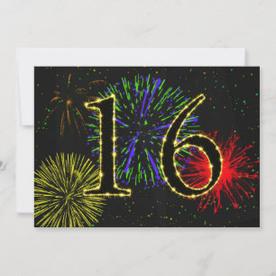 16th birthday party invitate invitation