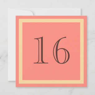 16th Birthday Party Invitation - Salmon Coral
