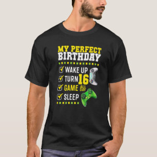 16th Birthday Party Perfect For Gamer 16 Years Old T-Shirt