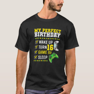 16Th Birthday Party Perfect For Gamer 16 Years Old T-Shirt