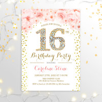 16th Birthday Party - White Gold Pink