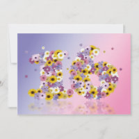 16th Birthday party, with flowered letters