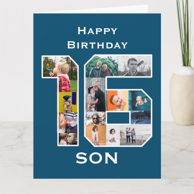 16th Birthday Photo Card (Front)