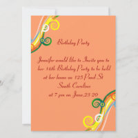 16th Birthday Photo Card Multi Colour Scrolls
