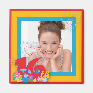 16th Birthday Photo Frame Magnet