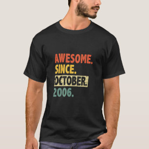 16th Birthday Retro 16 Years Old Awesome Since Oct T-Shirt
